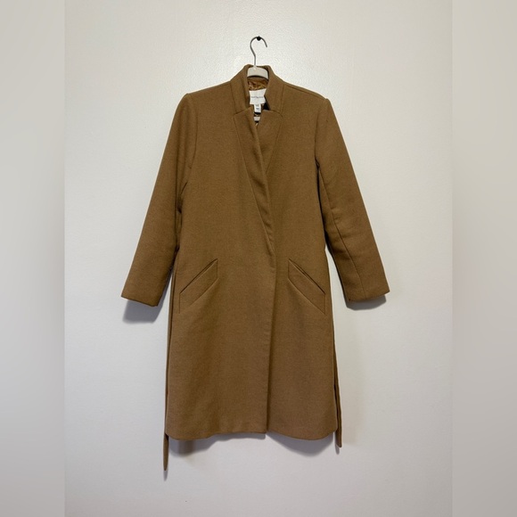 Daily Ritual Women's Wool Blend Belted Coat  Size 6 - Picture 1 of 4
